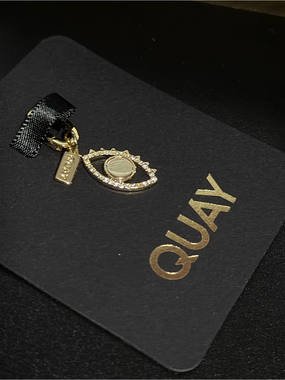 NIB Quay Australia Gold Eye “I See You” Charm - Picture 2 of 5